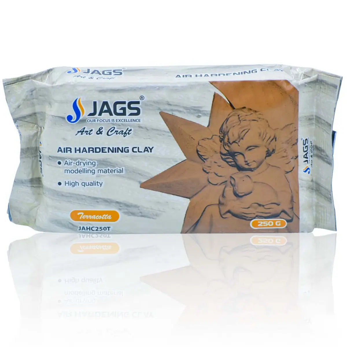 Jags Air Hardening Clay 500g, Terracotta