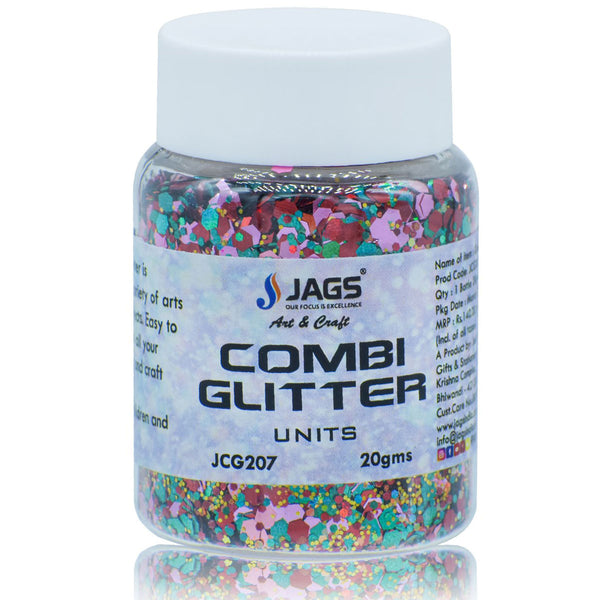 Jags Combi Glitter 20g craft powder pack, Units shade