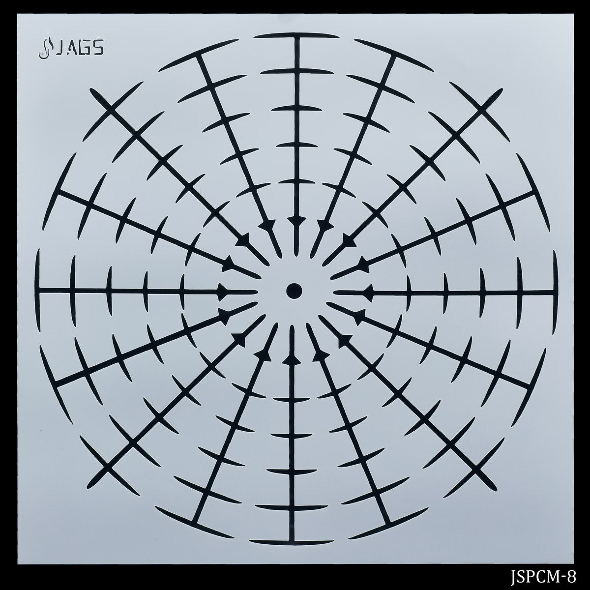 Jags Stencil Number Placement Sheet 12 inches