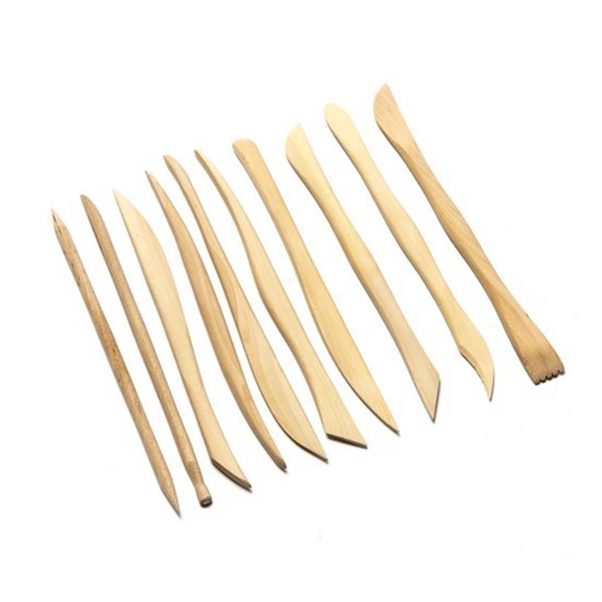 Keep Smiling Mini Modelling Wooden Tools for Clay Polymer Ceramic, 10pc