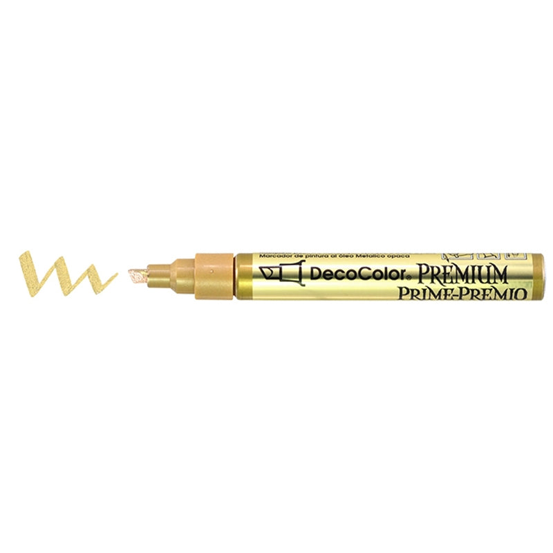 Marvy Uchida DecoColor Premium Marker, Metallic, Chisel Tip, Gold