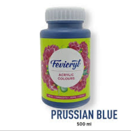 Pidilite Fevicryl Acrylic Paint 500ml, Prussian Blue-19