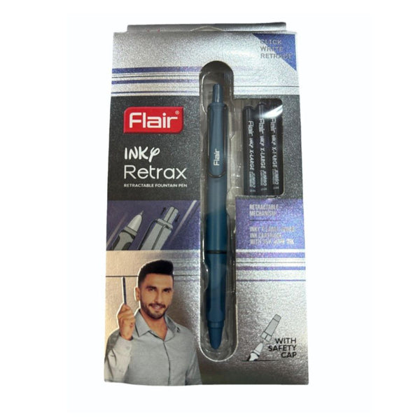 Flair Inky Retrax retractable fountain pen with cap-free click design