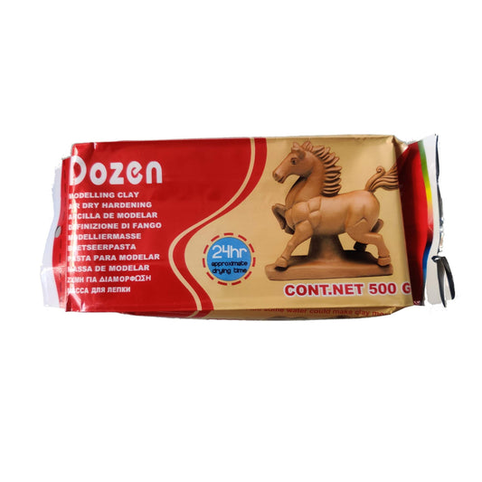 Dozen Modelling Clay, Brown, 500g