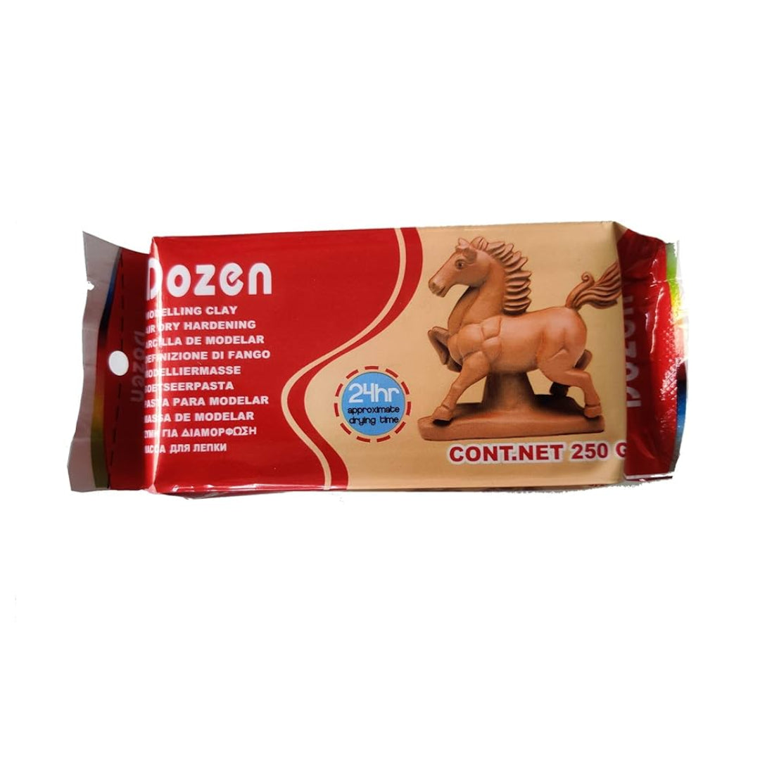 Dozen Modelling Clay, Brown, 250g