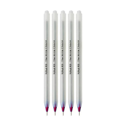 Doms Kika R8 Ball Pens, Red, 5pc