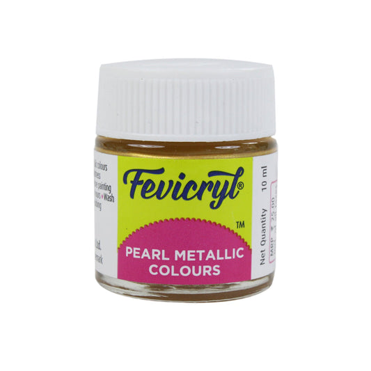 Pidilite Fevicryl Acrylic Colour 10ml, Pearl Metallic Gold-352