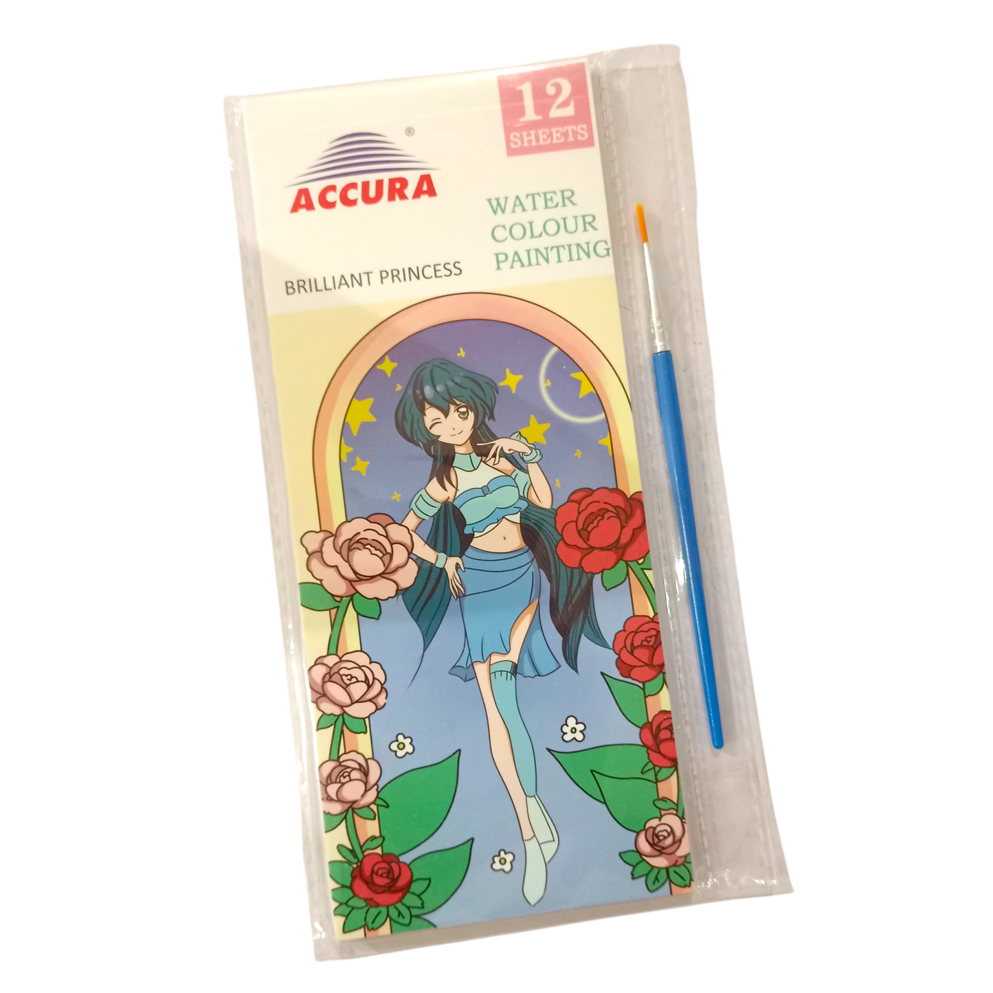 Accura Water Colour Painting 12 Sheets, Brilliant Princess