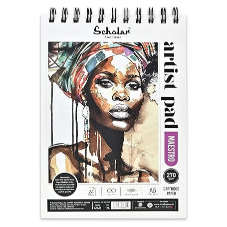 Scholar Artist Pad Maestro, A5, wire bound sketch pad