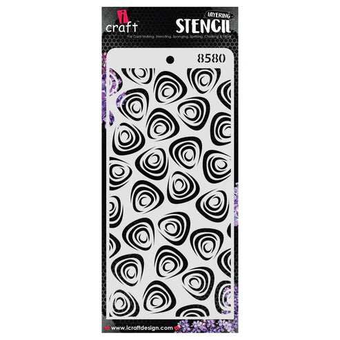 iCraft triangle pattern layering stencil, 4x8 inches