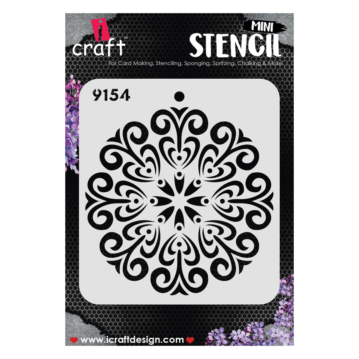 iCraft mini mandala stencil, 4x4 inches, #9154