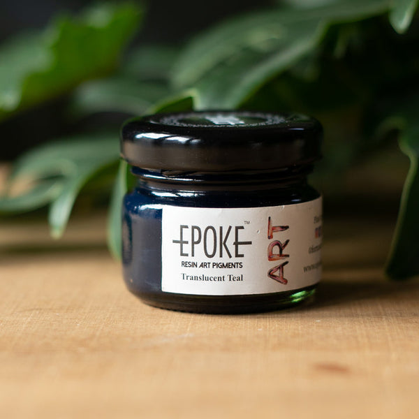 Epoke 20g opaque resin art pigment bottle, translucent green shade