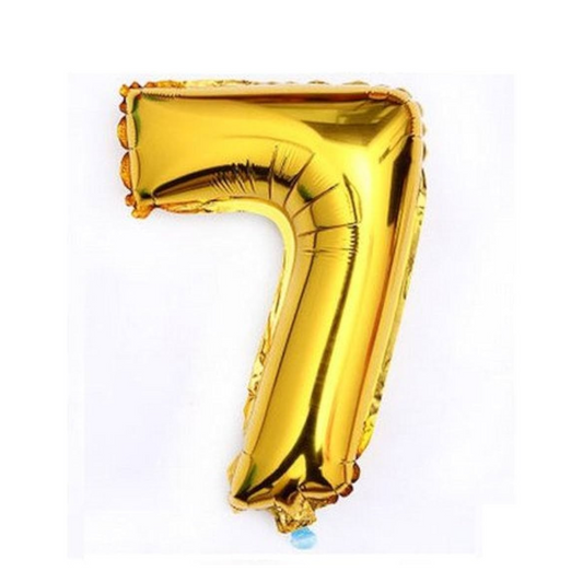 Alphabet Foil Balloon 16 inches, Number 7