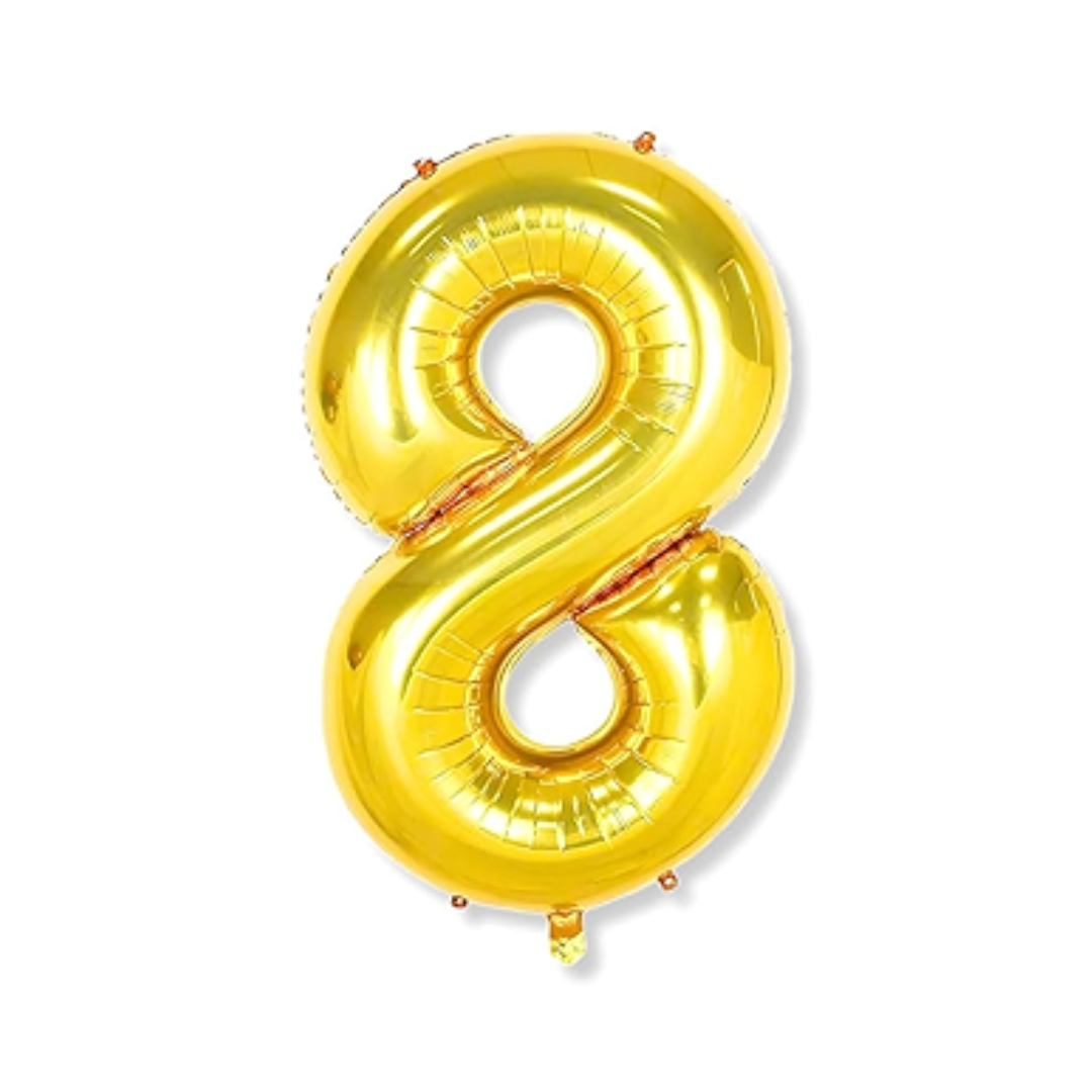 Alphabet Foil Balloon 16 inches, Number 8