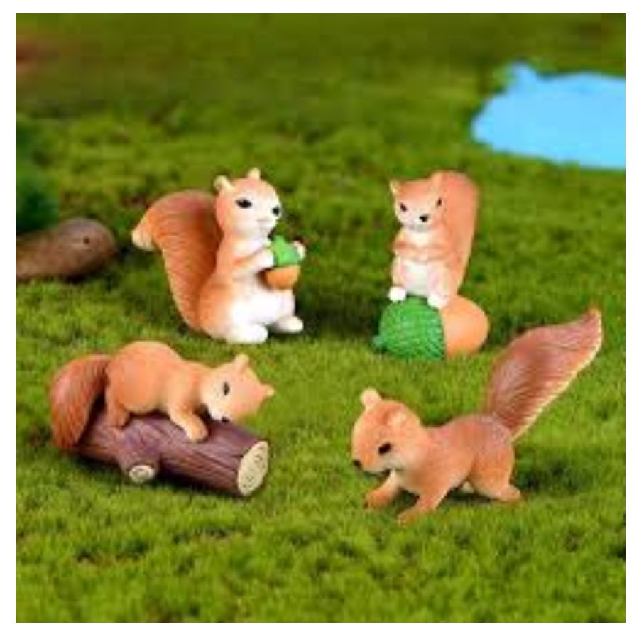 Miniature Squirrels 4pc, #MTR576