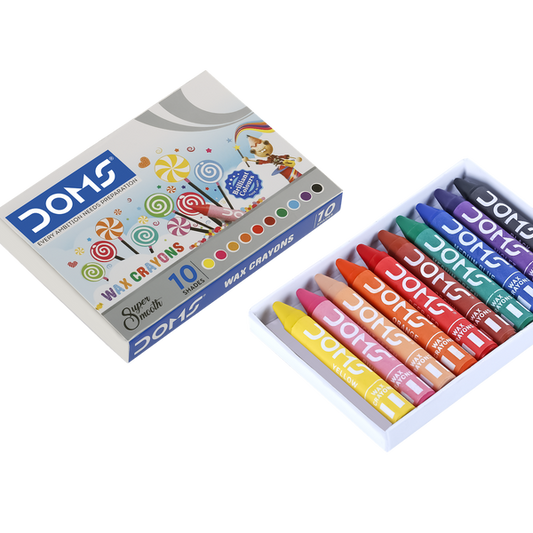 Doms Wax Crayons, 57mm, 10 Shades