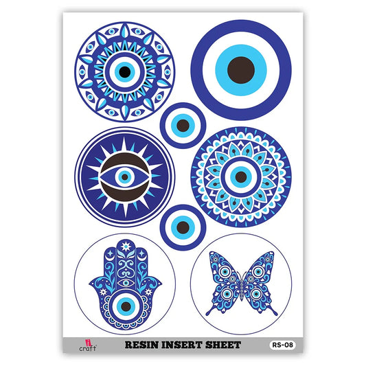 iCraft Resin Insert Sheet A5, Evil Eye #RS08