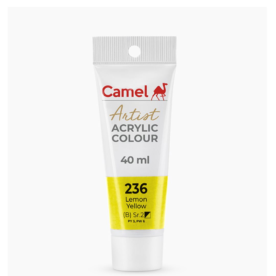 Camel Artist Acrylic 40ml S2 Lemon Yellow-236