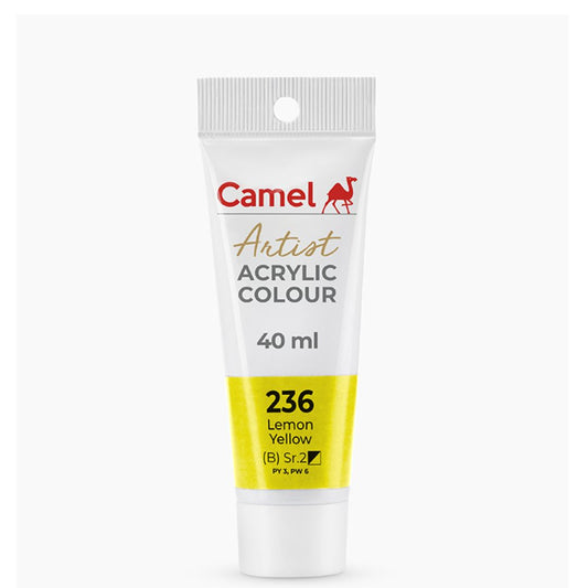 Camel Artist Acrylic 40ml S2 Lemon Yellow-236