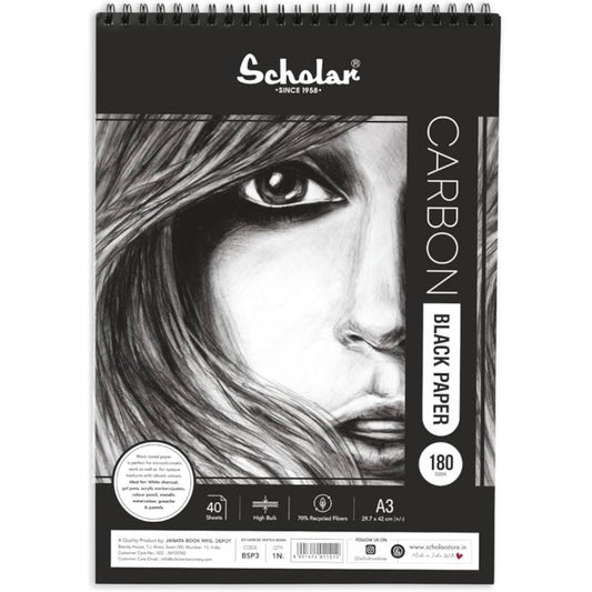 Scholar Black Premium Sheets A3