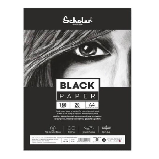 Scholar Black Premium Sheets A4