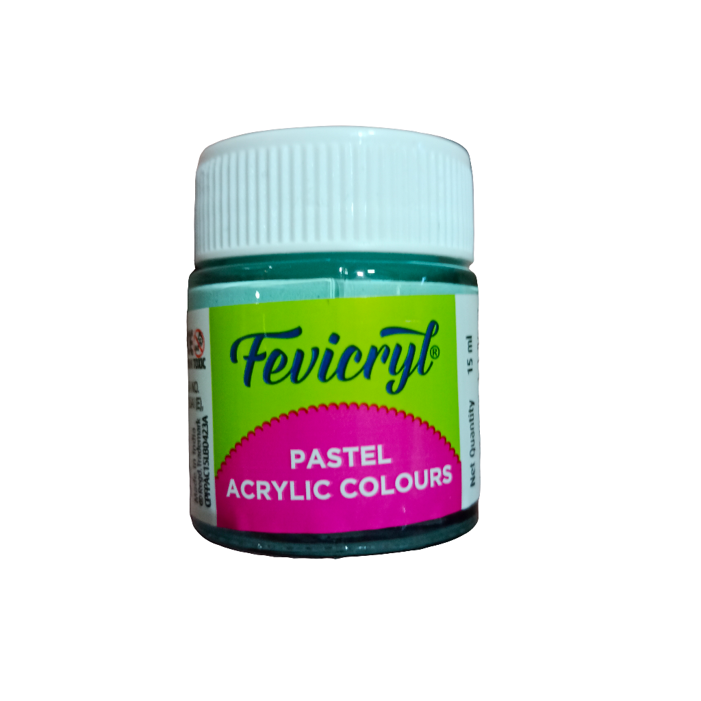 Pidilite Fevicryl Pastel Acrylic Colour 15ml, Aqua Blue-455