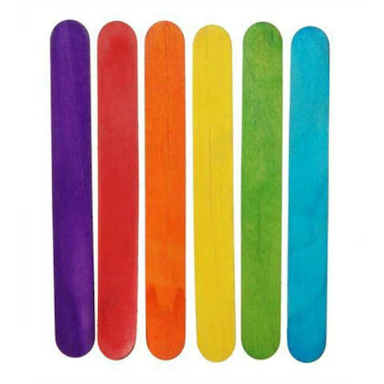 Popsicle Ice-cream Sticks, Big, Coloured