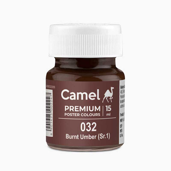 Camel Premium Poster Colour bottle, Burnt Umber shade 032