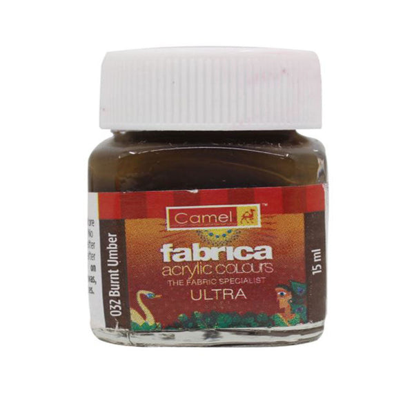 Bottle of Camel Acrylic Colour, 15ml, Burnt Umber-032
