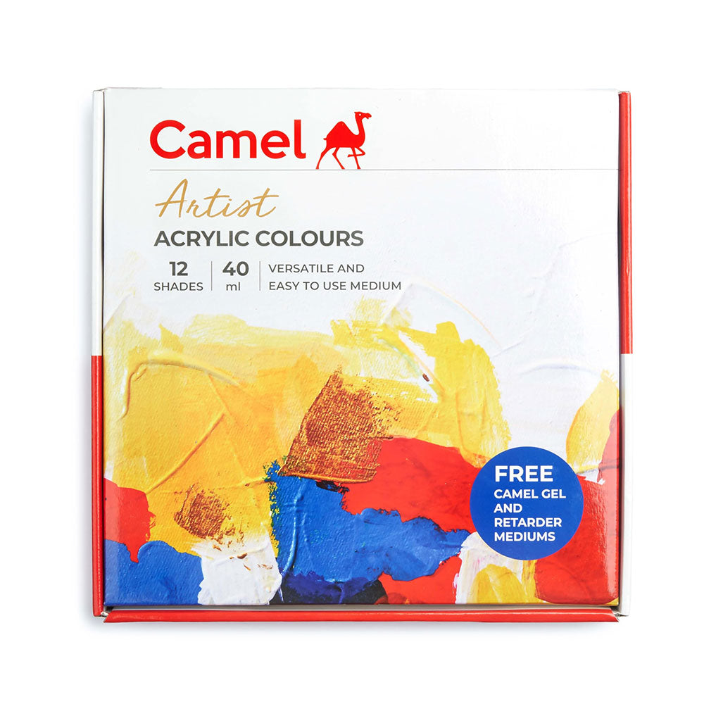 Camel Artist Acrylic Colours 40ml x 12 Shades