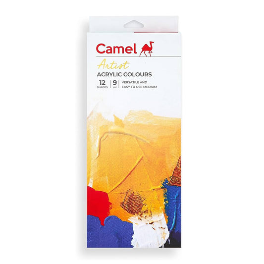 Camel Artist Acrylic Colours, 12 Shades x 9ml