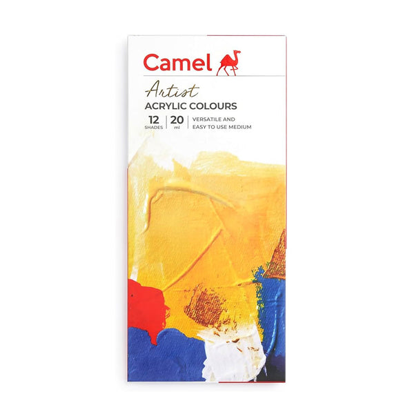 Set of 12 acrylic paint tubes, 20ml each