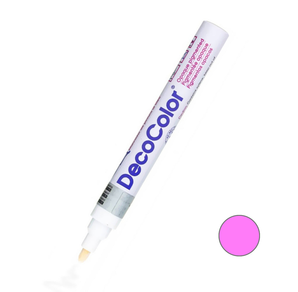 Marvy Uchida DecoColour Opaque Paint Marker, Broad Line, Pink 300-S