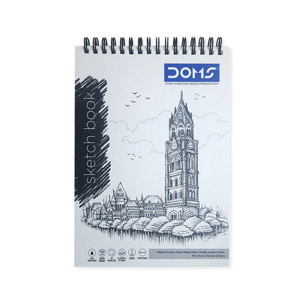 Doms A6 spiral-bound sketchbook shown closed on a flat surface