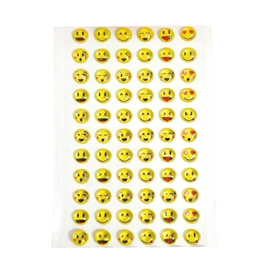 Crystal Emoji Stickers 10mm x 60 emojis