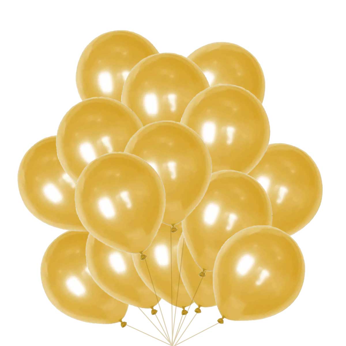 Balloons Pack, 50pc, Metallic Golden