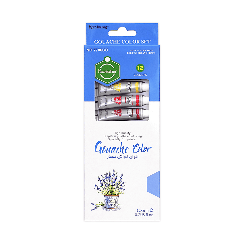 Keep Smiling Gouache Colour 6ml x 12 Shades