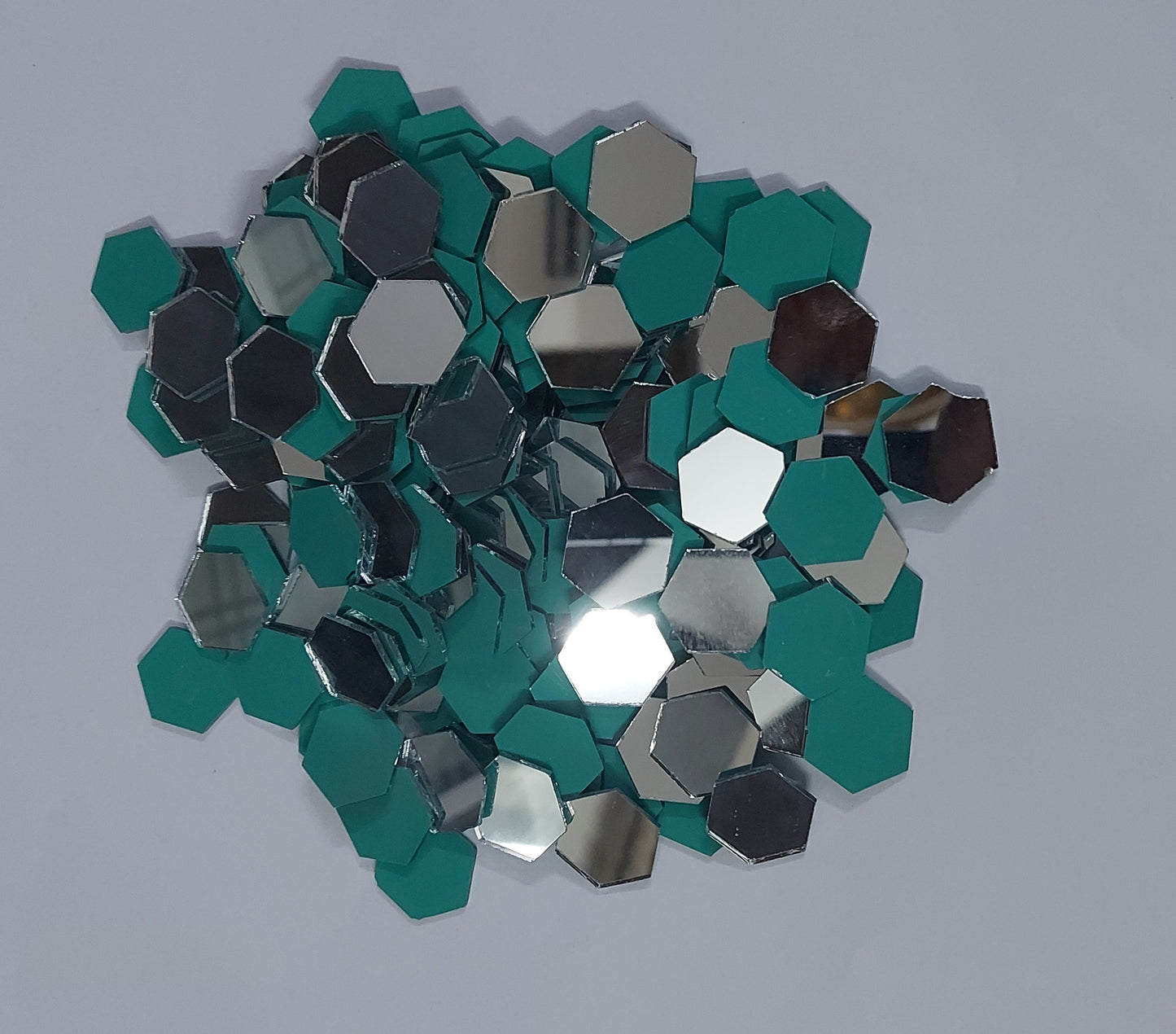 Mirror Cutouts Hexagon 15mm