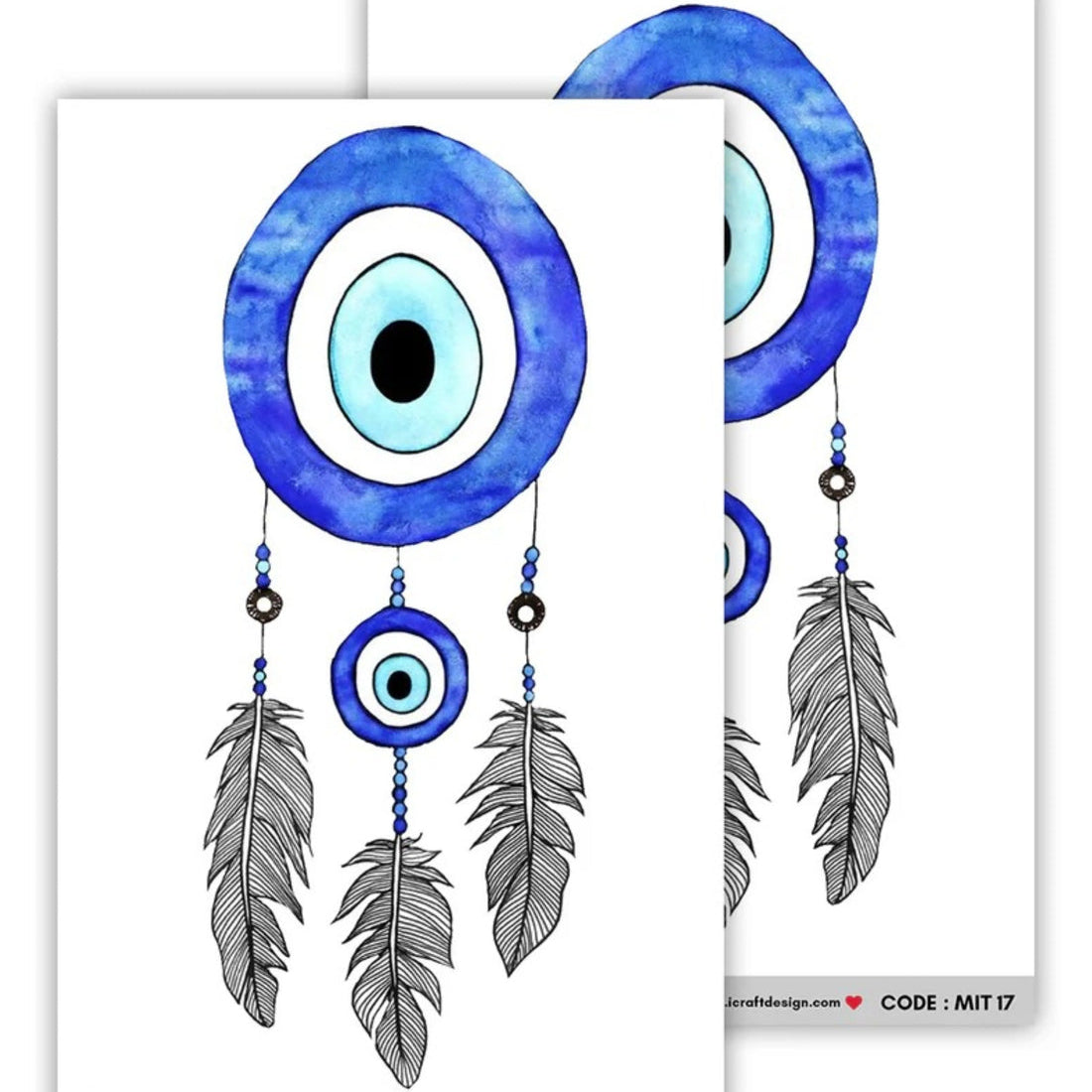 iCraft Insta Transfers Stickers A6, Evil Eye Dream Catcher