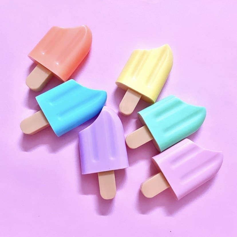 Pastel Highlighters Set, Icecream, 6 Shades