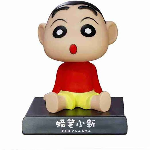 Cartoon boy style bobblehead figure, 12cm, on display