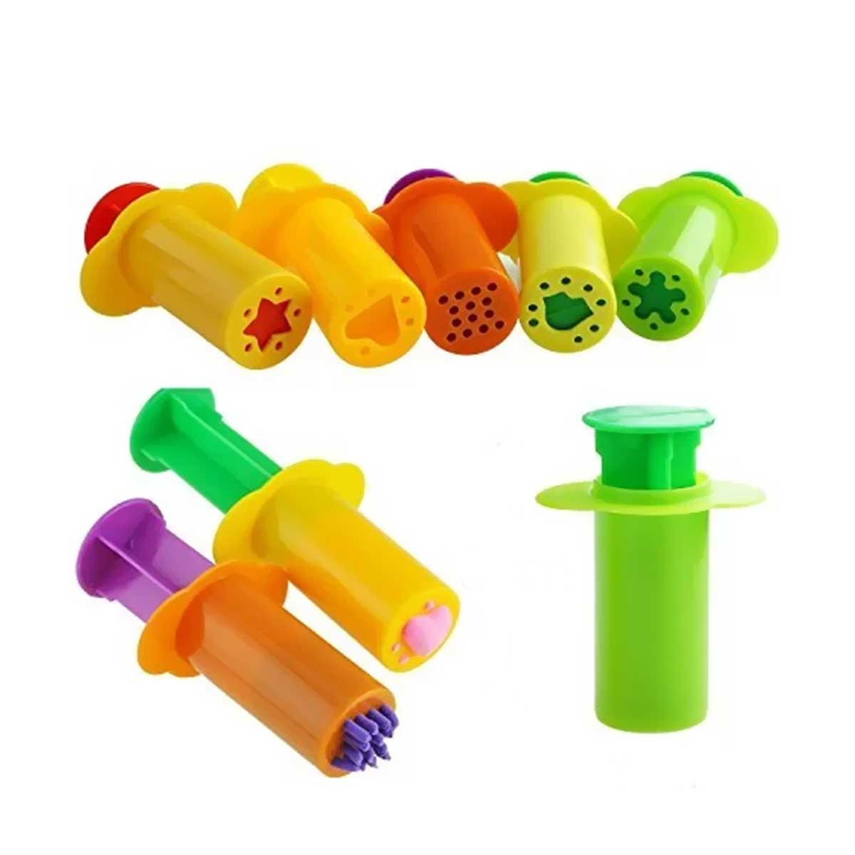 Kids Play Clay Dough Extruder Tools, Pack of 5