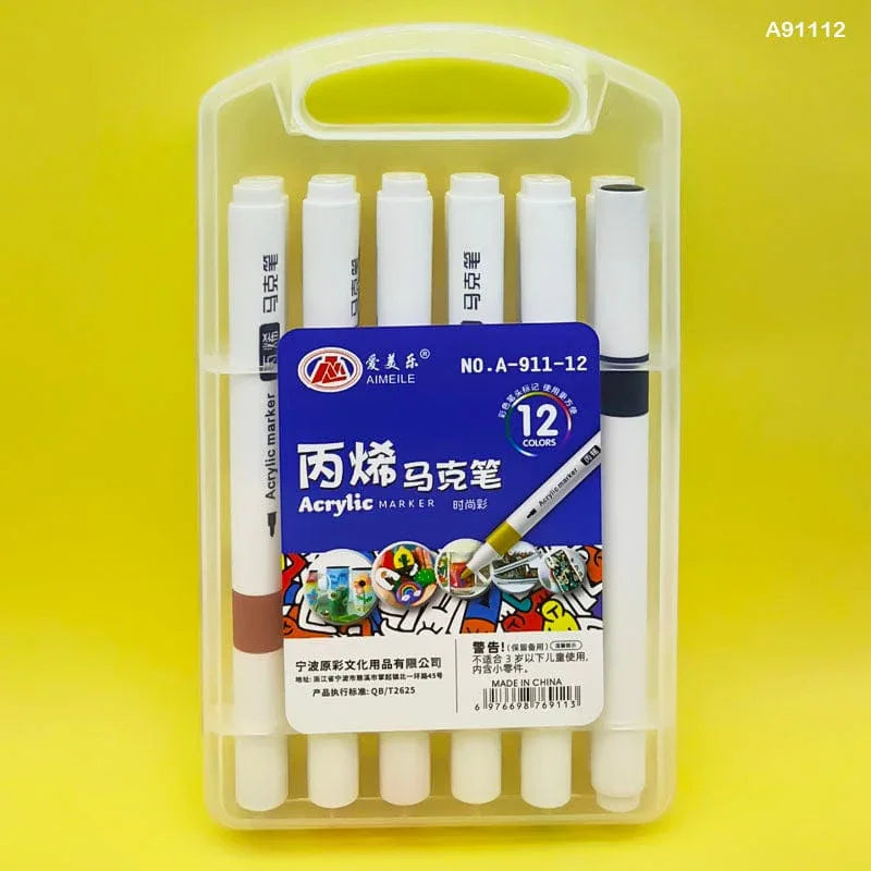 Aimeile Acrylic Markers, 12 Shades #A91112