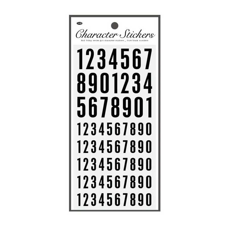 Sticker Number Black #MG03362