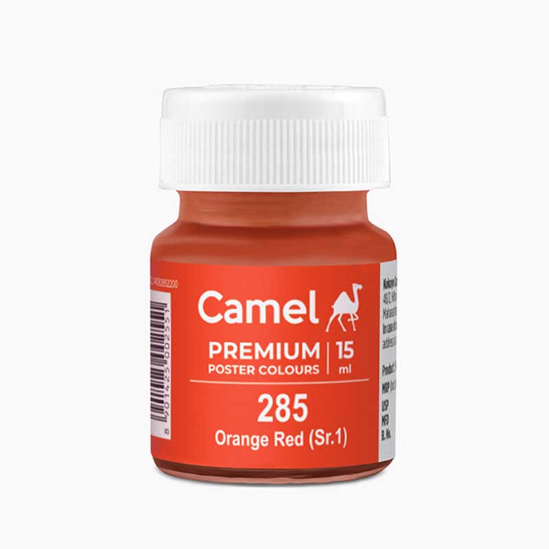 Camel Premium Poster Colour 15ml, Orange Red-285