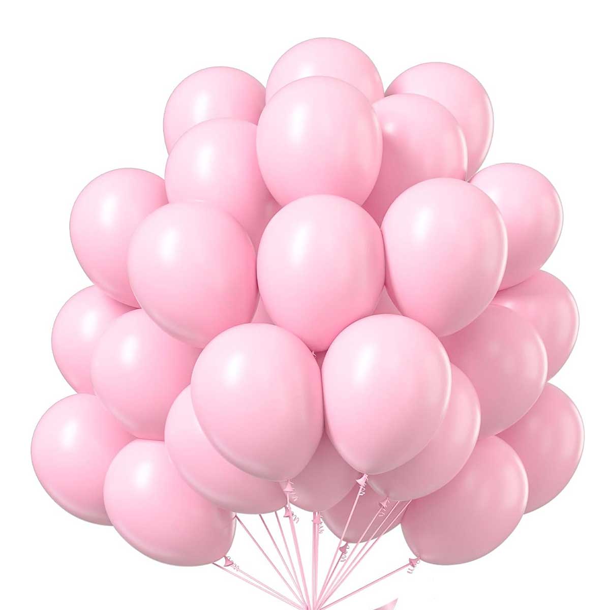 Pack of 50 pastel pink latex party balloons