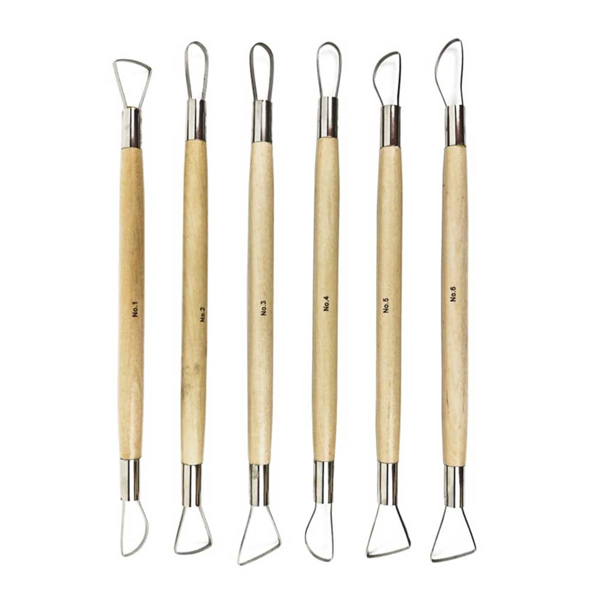 Kai Wei Xian Double Sided Pottery Tools, 6pc