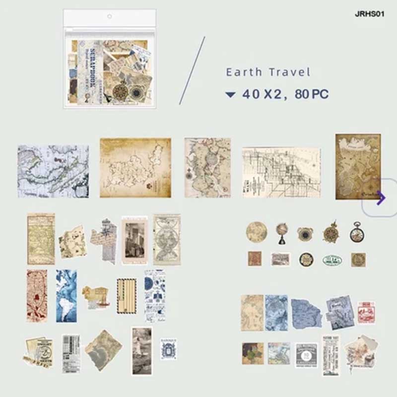 Scrapbooking Kit 80pc, Travel Notes