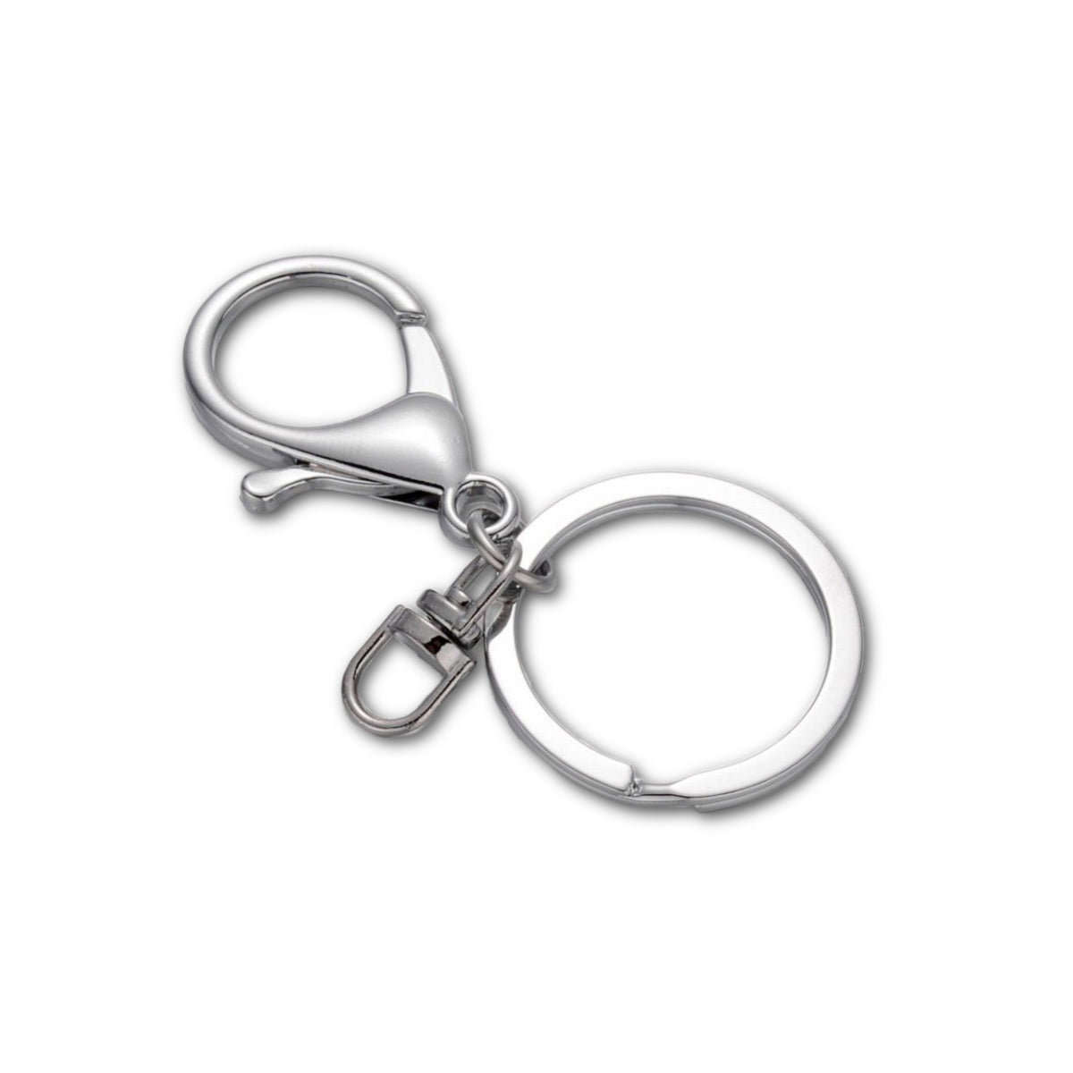 Keyring Lobster Hook, Silver, 25pc