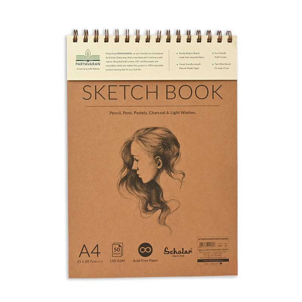 Scholar Paryavaran spiral sketchbook, A6 size, 150gsm
